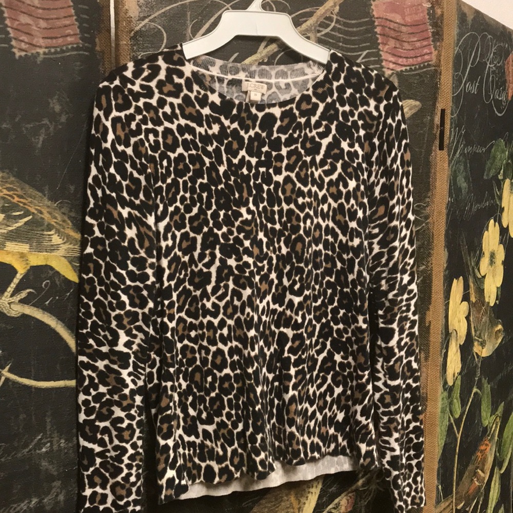 J.Crew Leopard Lightweight Sweater